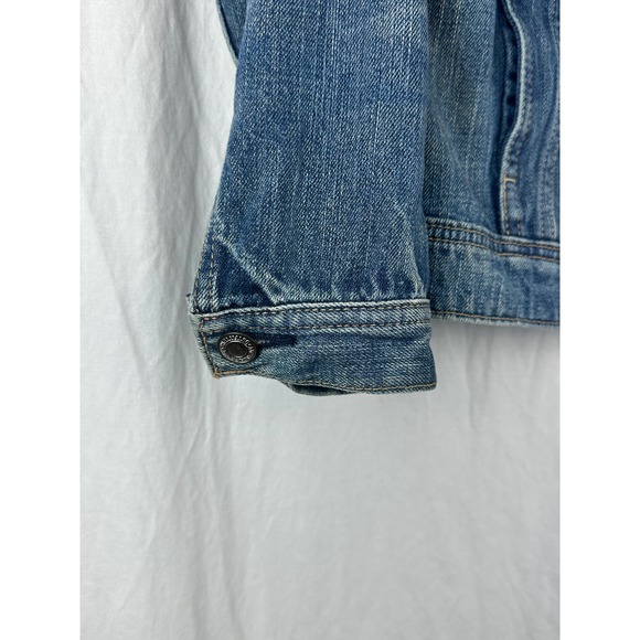 American Eagle Outfitters Womens Denim Jacket‎ Size XS Blue Cotton Distressed - Picture 5 of 11